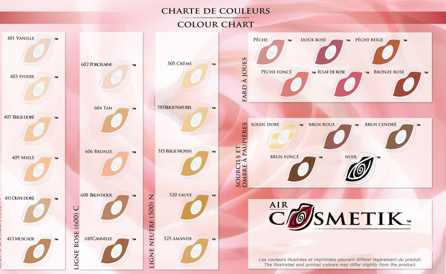 Colour chart/ Charte de Couleurs