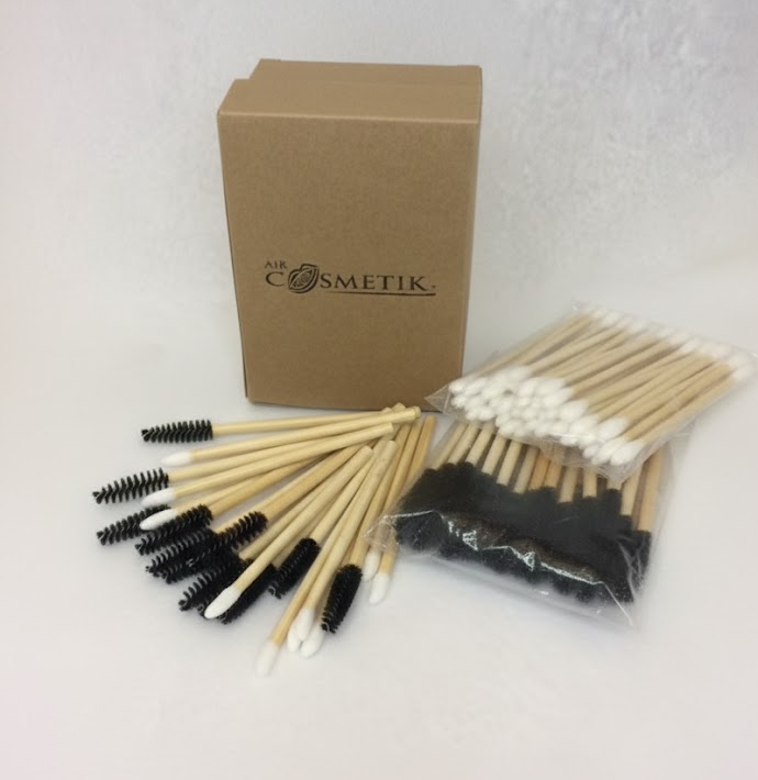 100 Eco-friendly Disposable Bamboo Lips & Lash Wand