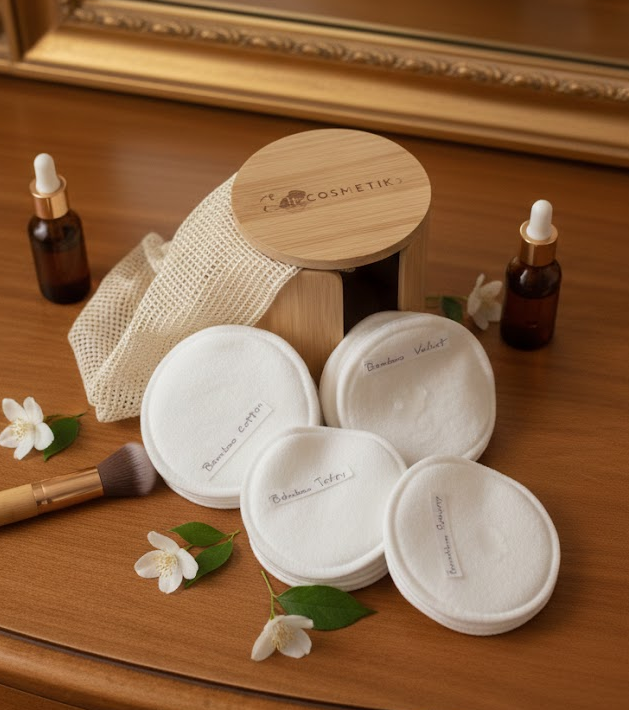 Air Cosmetik Bamboo-Cotton Makeup Remover Pads
