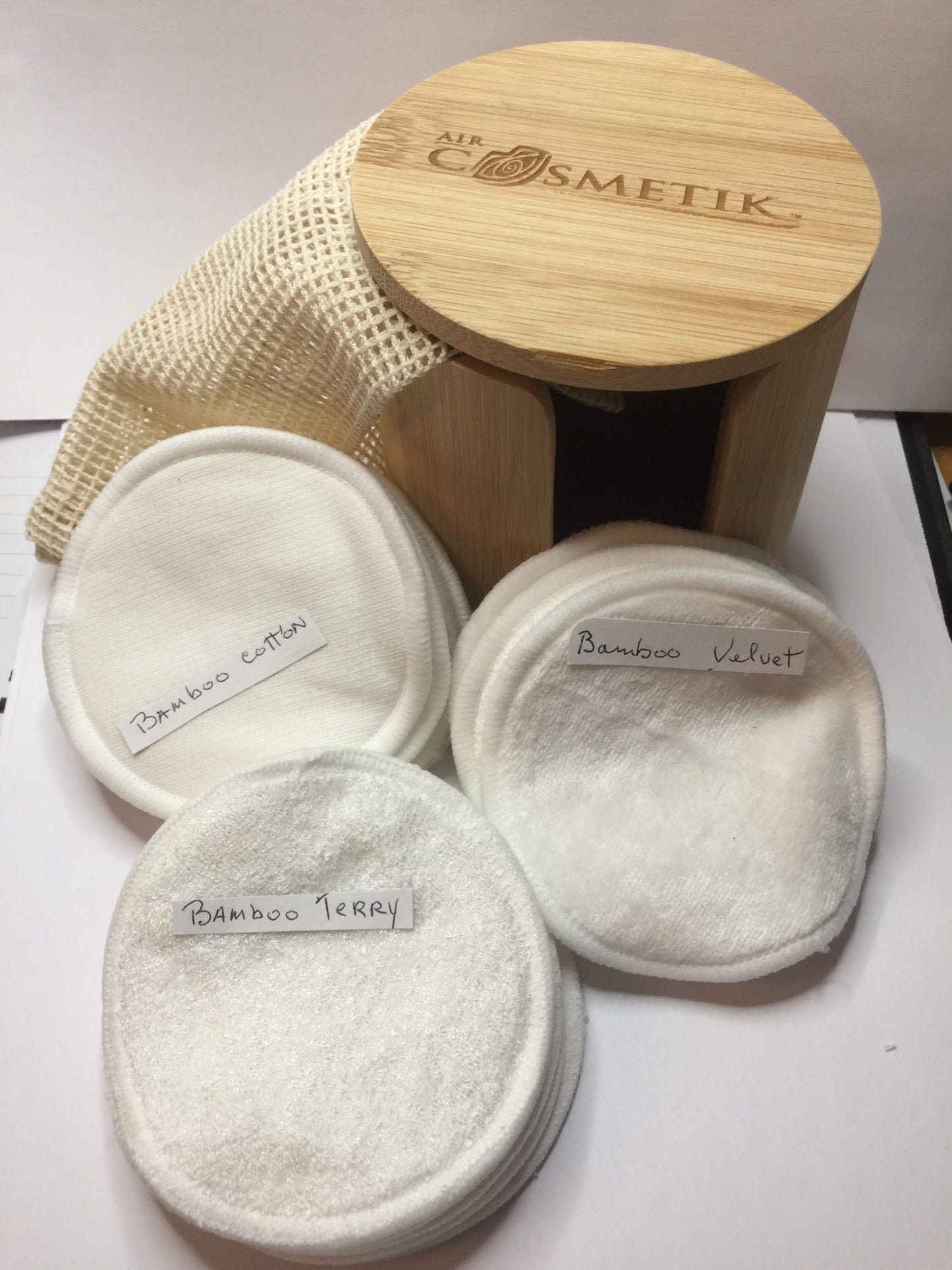 Air Cosmetik Bamboo-cotton makeup remover pads